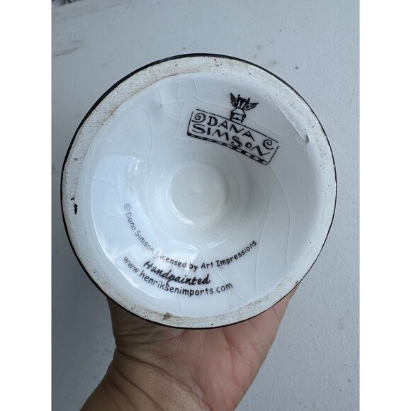 Dana Simson By Art Impressions Hand Painted Crazy Cat Lady Lover Tall Coffee Mug - Picture 4 of 5